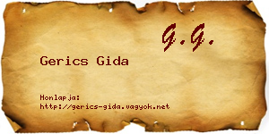 Gerics Gida névjegykártya